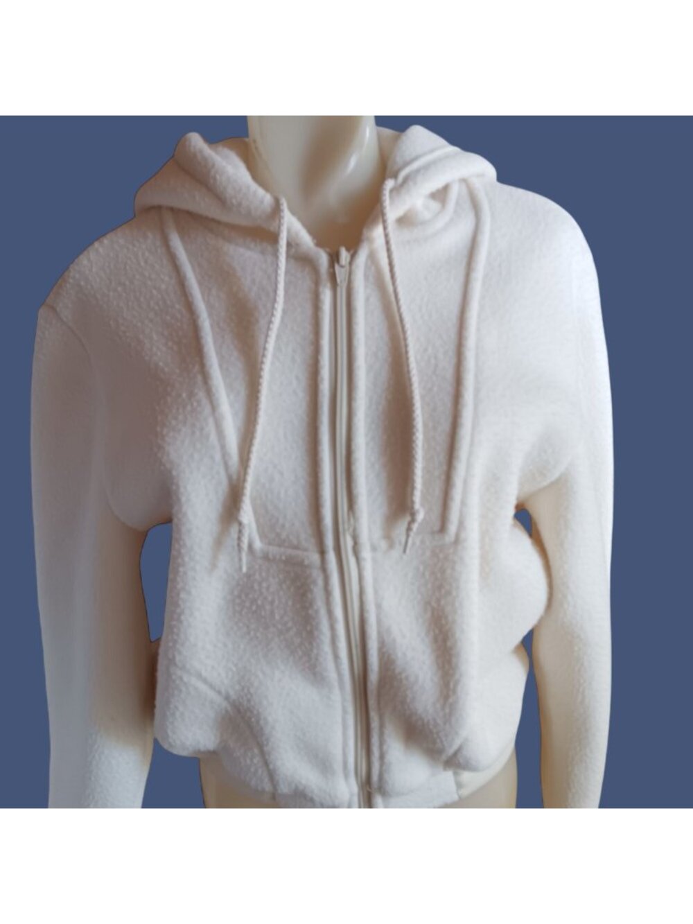 Vintage Women's Hoody Fleece Jacket Hooded Zip-Up Polar Club 1990's
